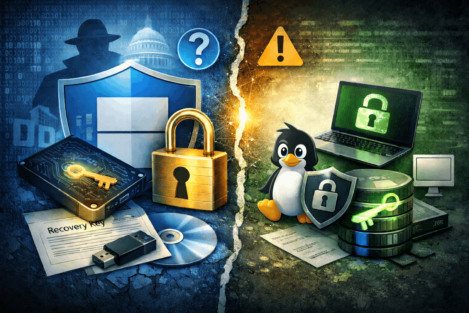 Bild mit Sicherheitssymbolen zur Verschlüsselung